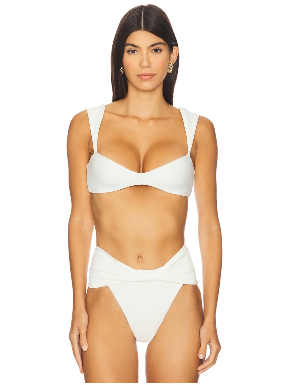 Agua Bendita Mallory Top and Lily Bottom in White/Ivory/Avioro